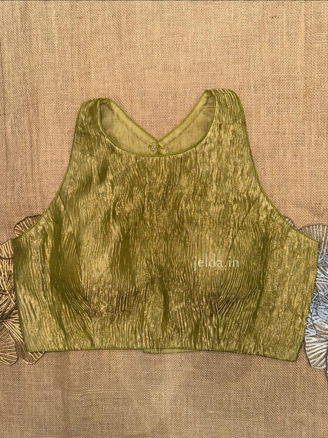Premium Plain Sleeveless High Neck Blouses – Silk Fabric