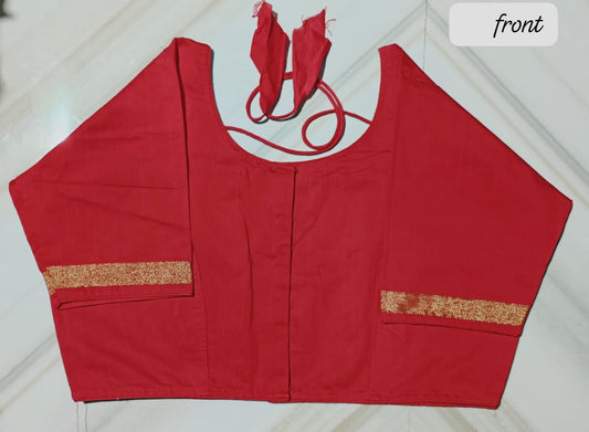 Ghicha silk round neck ready made blouses