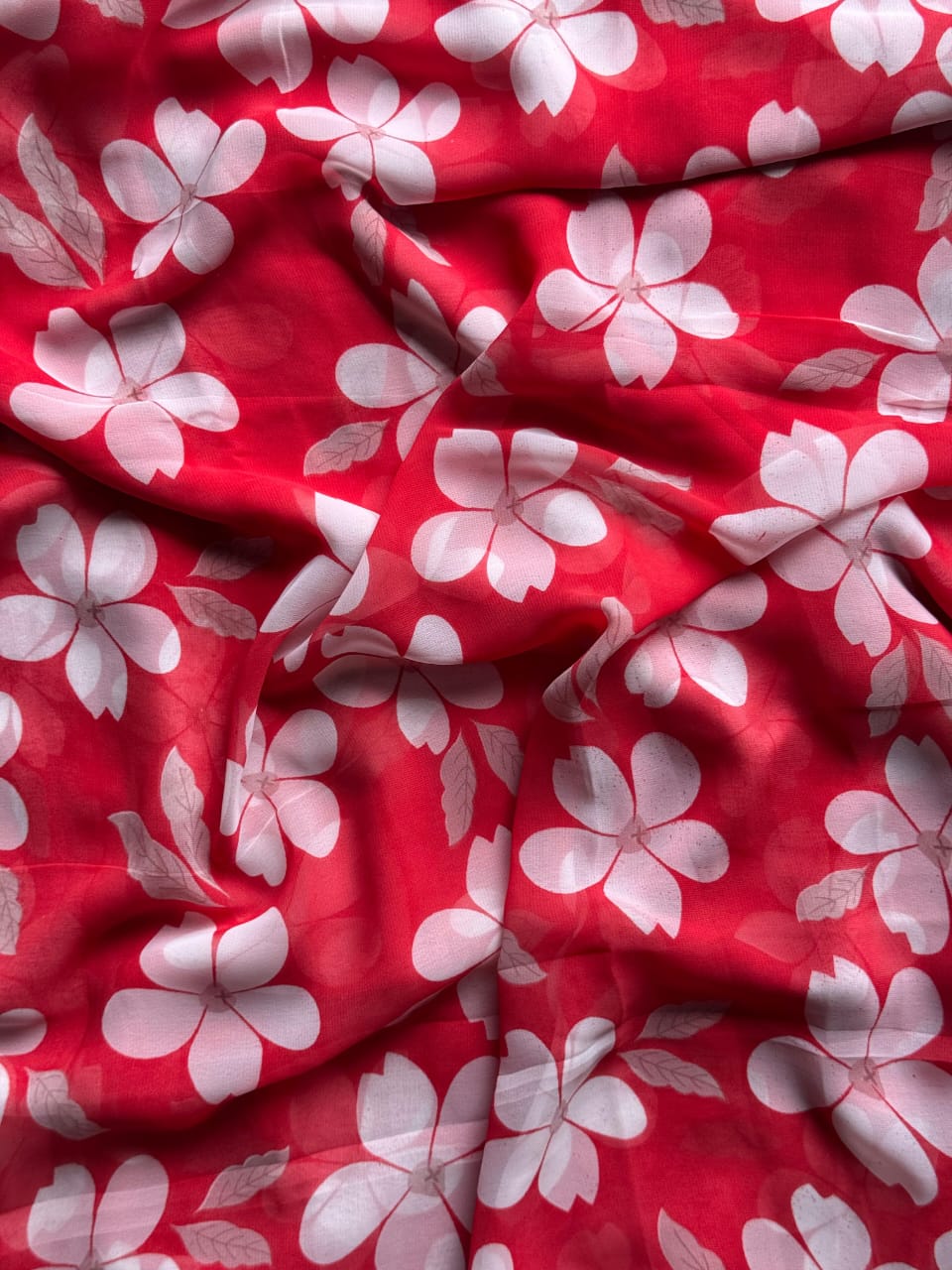 Soft georgett saree with floral prints in all over saree