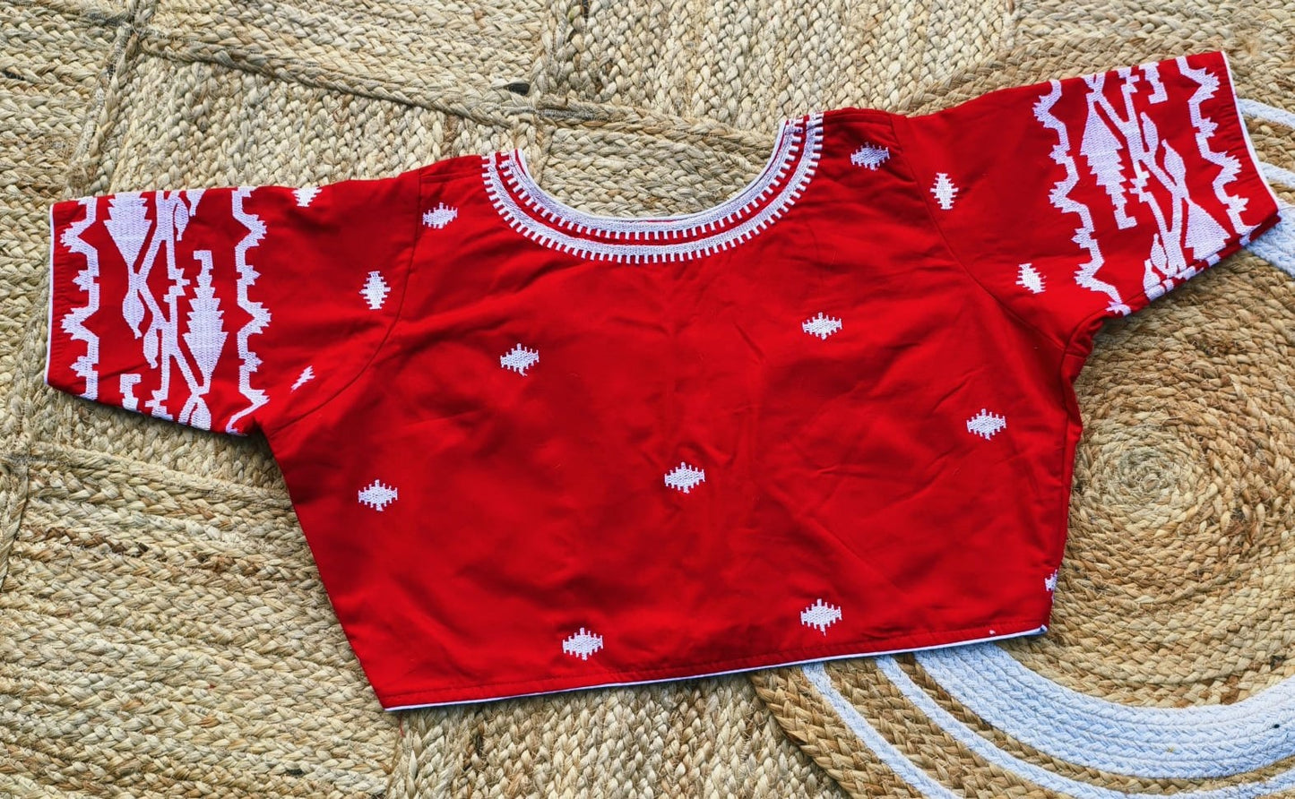 Jamdani Cotton Malai Silk - Premium Readymade Blouse