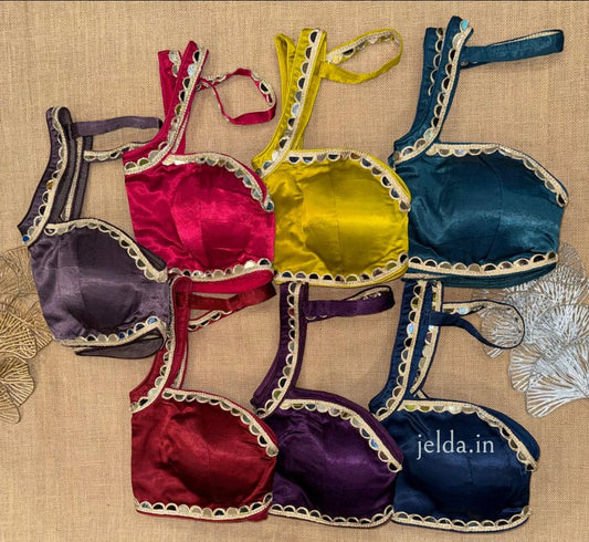 Premium Mirror Work Blouses – Modal Silk Fabric