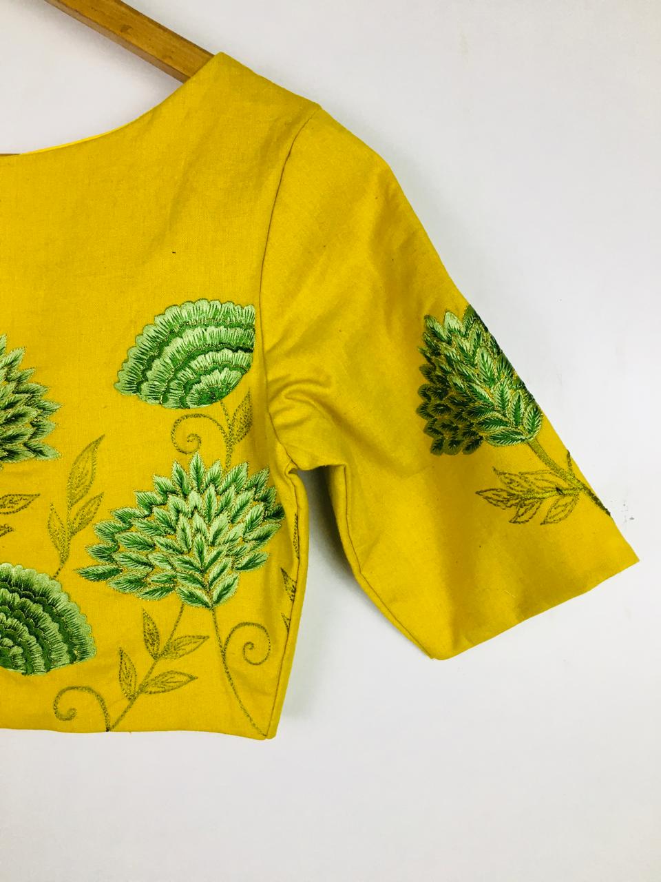 Cotton embroidered designer blouses