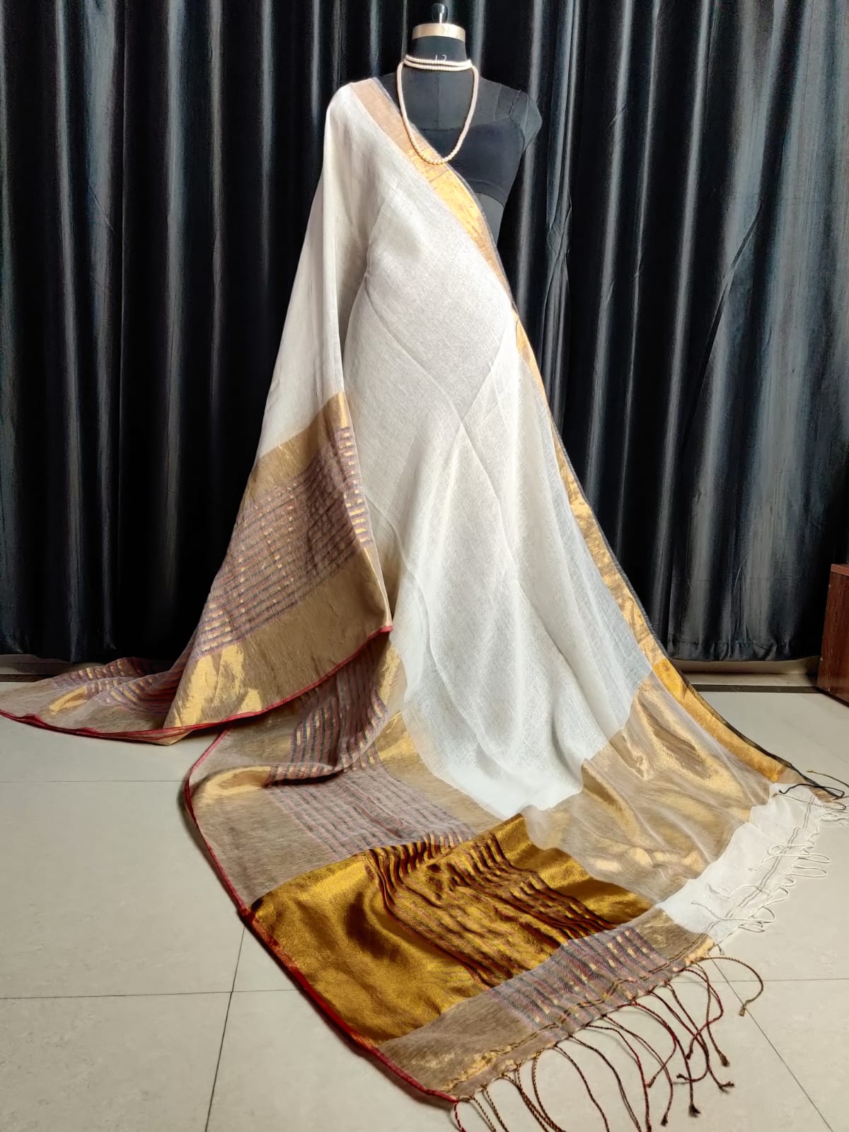 Pure linen by linen saree