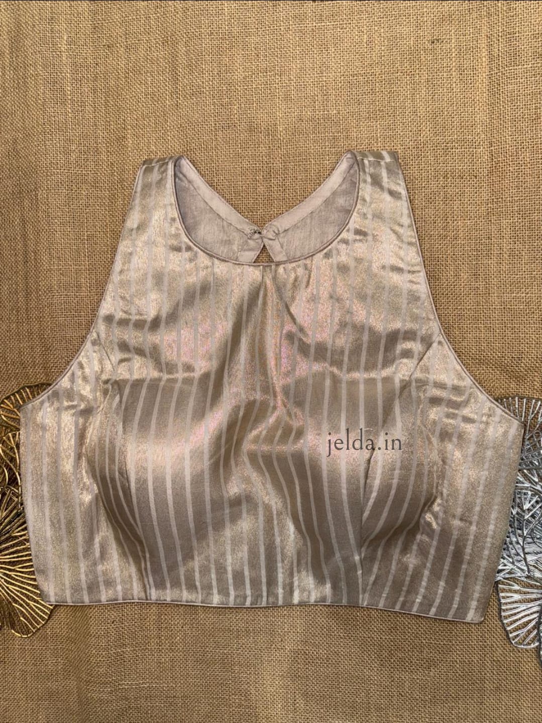 Premium Plain Sleeveless High Neck Blouses – Silk Fabric