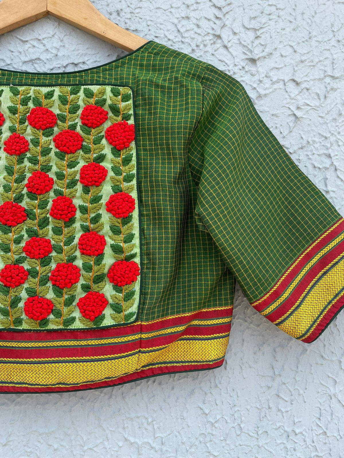 Embroidery handwork designer blouse