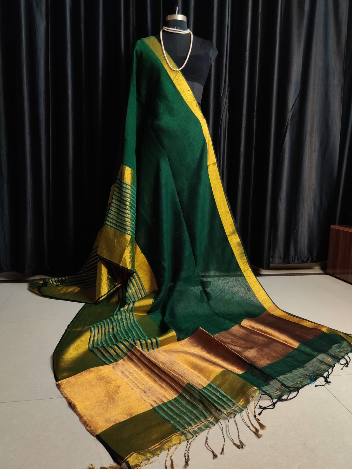 Pure linen by linen saree