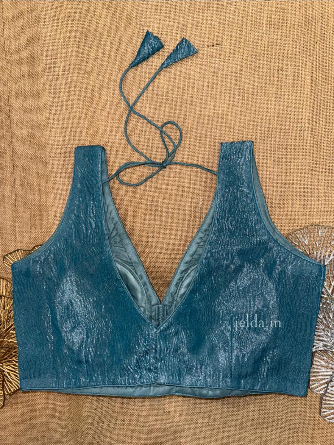 Premium Plain Sleeveless V Neck Blouses – Silk Fabric