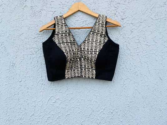 Cotton V Neck Sleeveless - Premium Designer Blouse