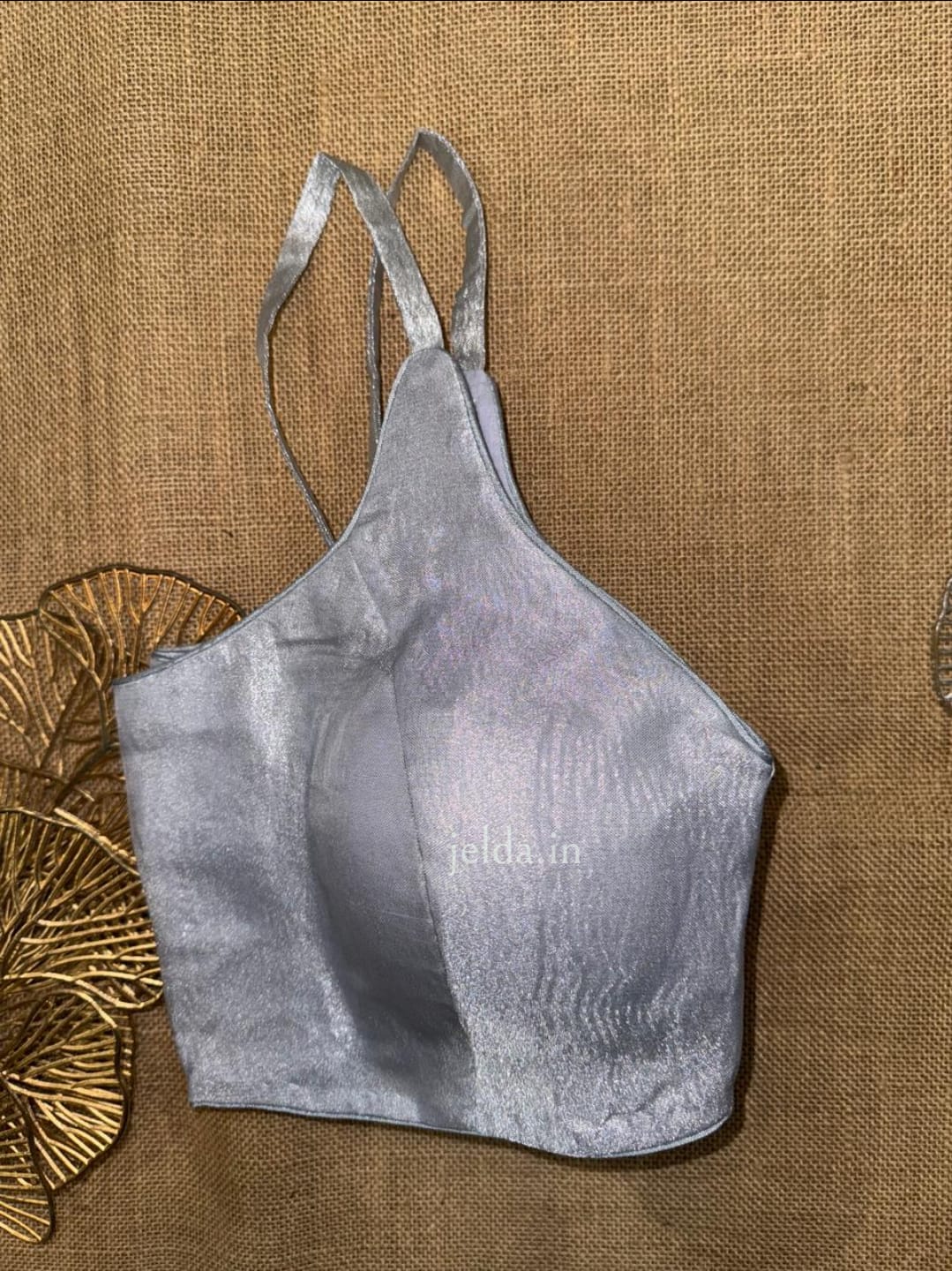 Premium Plain Sleeveless v neck with noodles straps Blouses – Silk Fabric