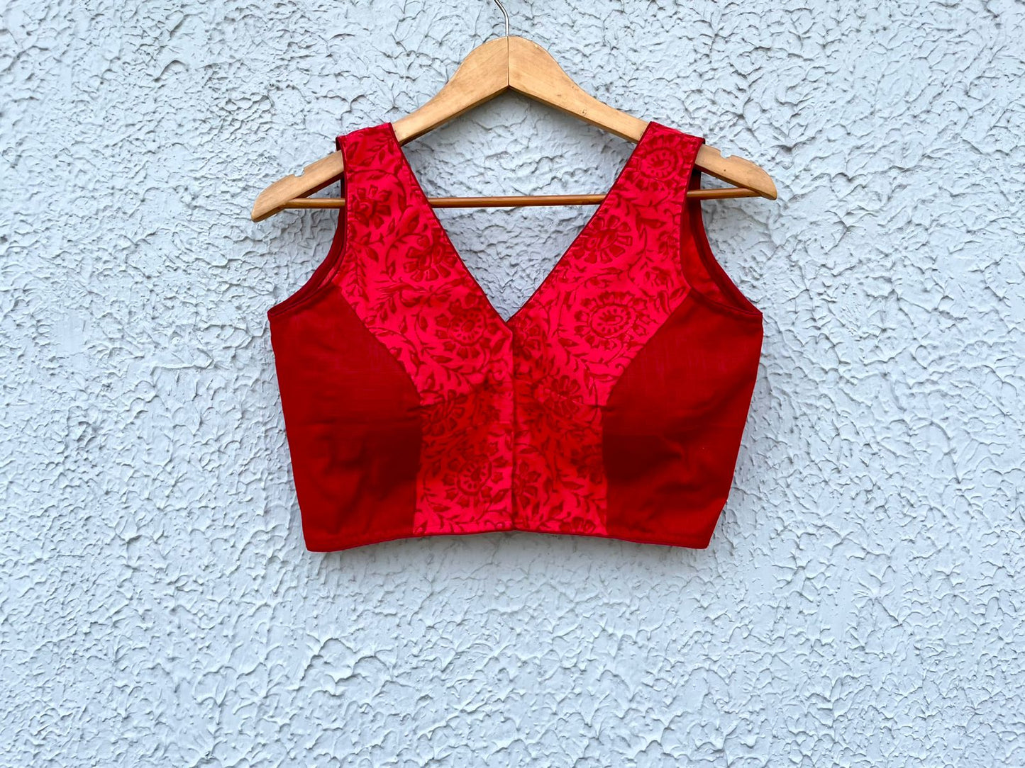 Cotton V Neck Sleeveless - Premium Designer Blouse