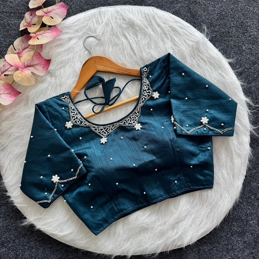 Beautiful Handwork All Over - Premium Readymade Blouse