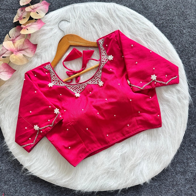 Beautiful Handwork All Over - Premium Readymade Blouse