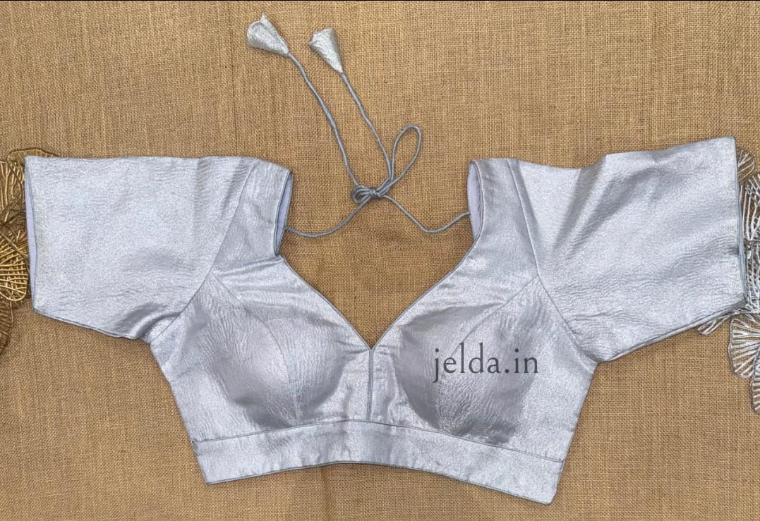 Premium Plain Sleeve V Neck Blouses – Silk Fabric