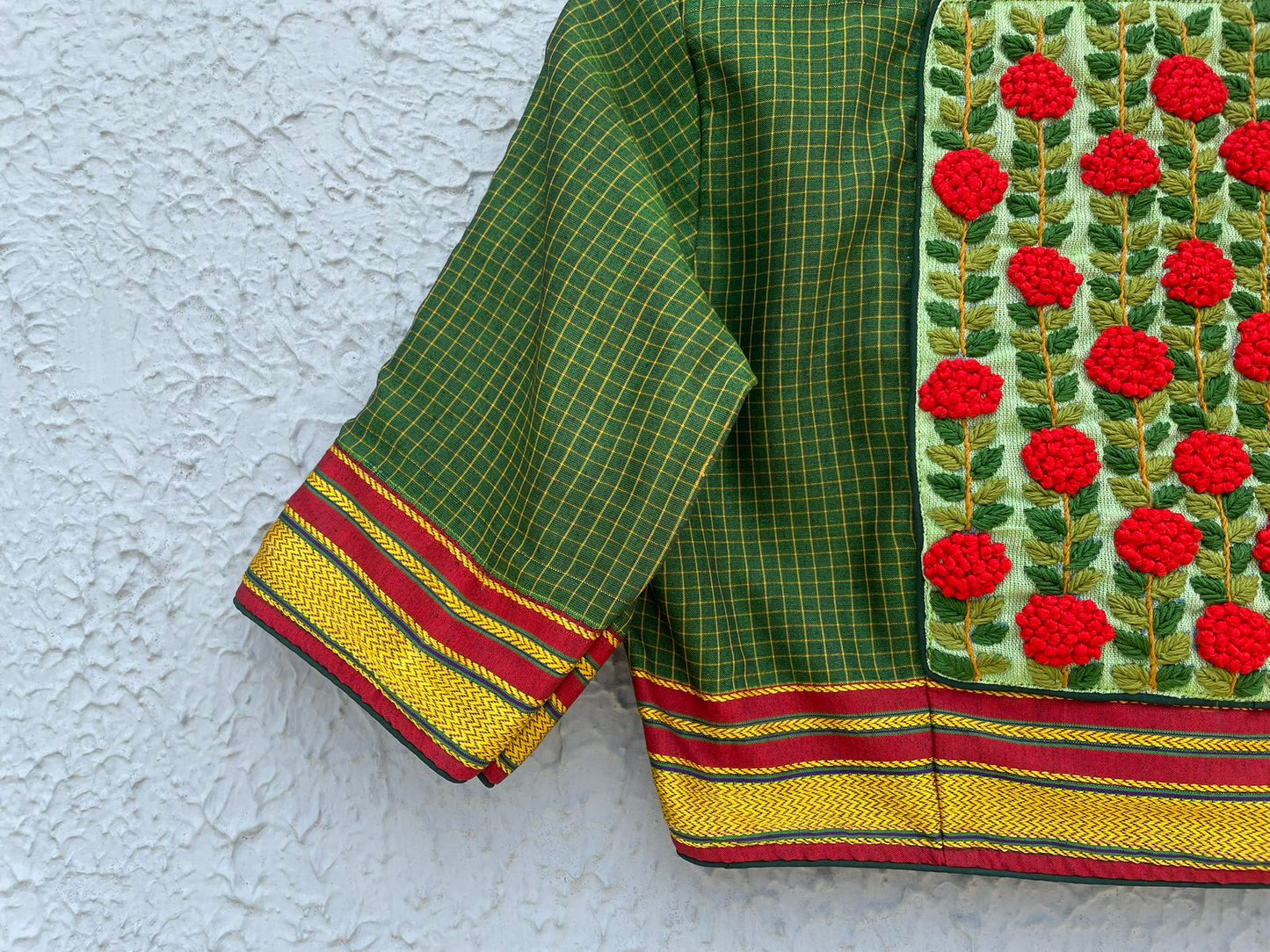 Embroidery handwork designer blouse