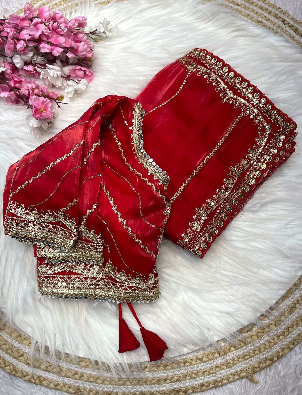 Pure Zimmy Choo Satin Saree