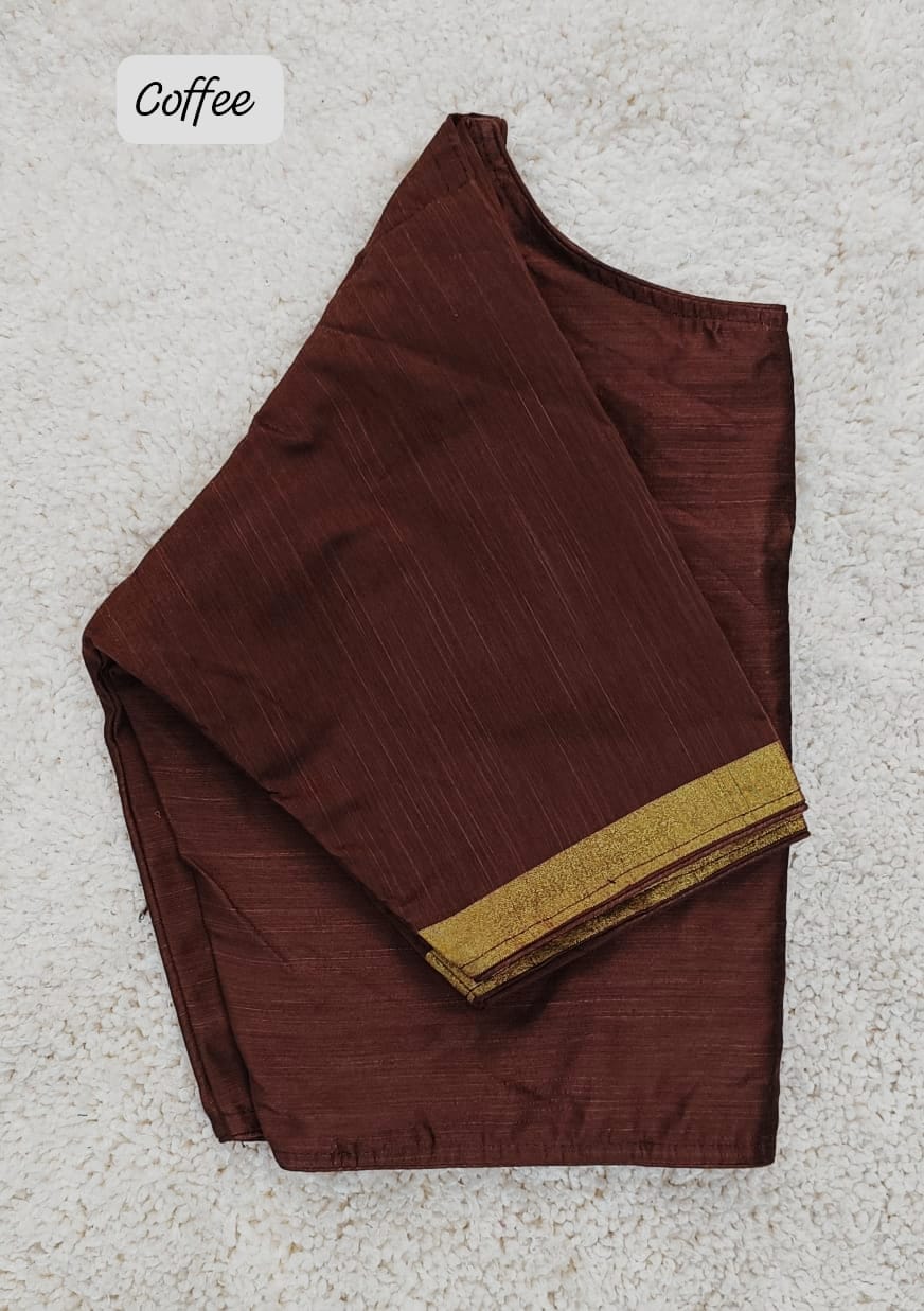 Ghicha silk boat neck ready made blouses