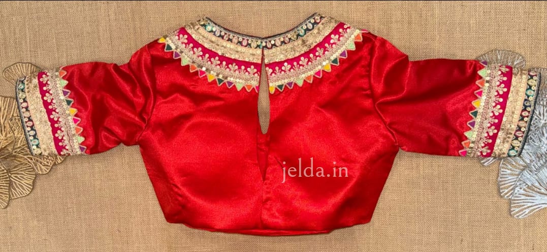 Festive Embroidered Modal Silk Blouse
