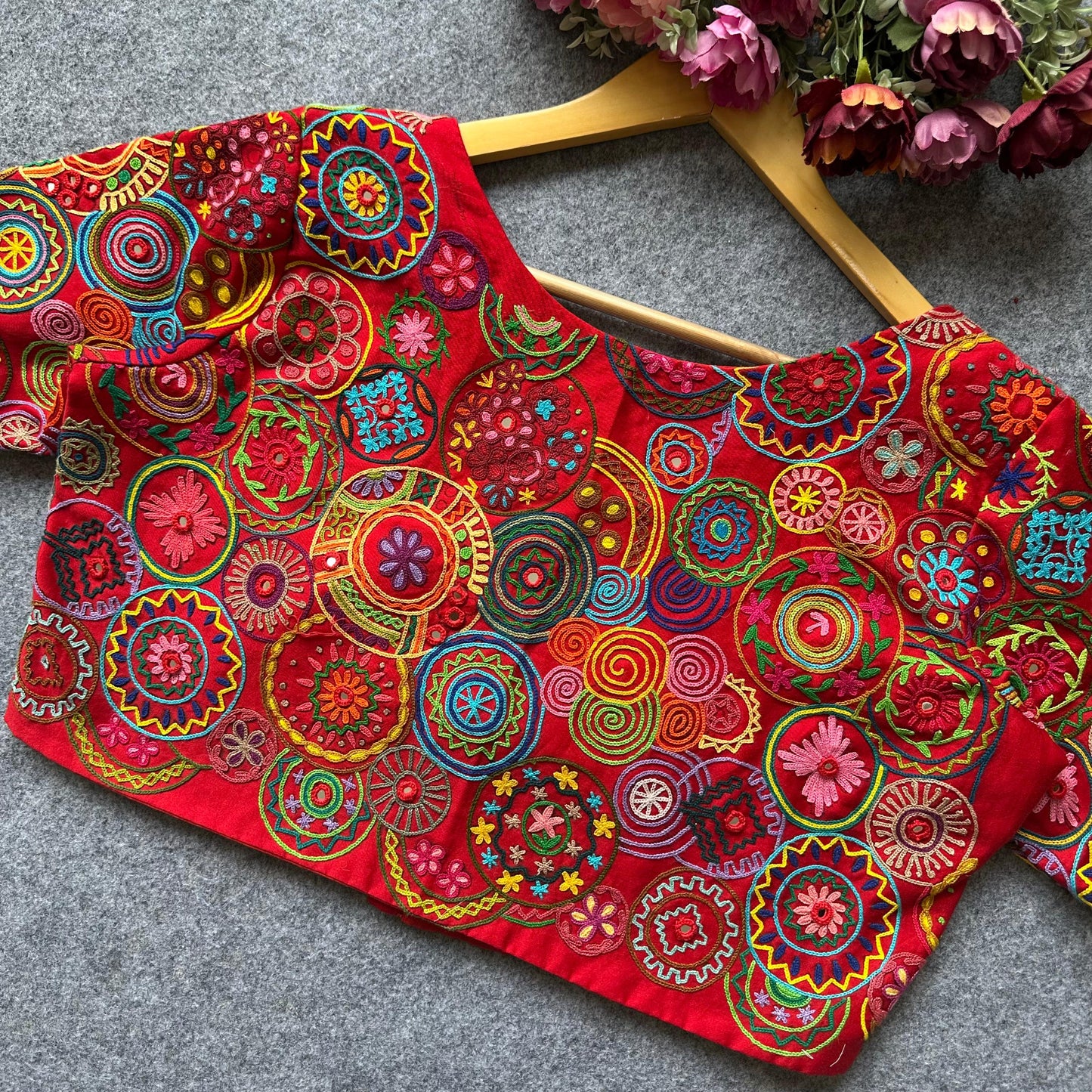 A Beauty Of Handwork All Over - Premium Readymade Blouse