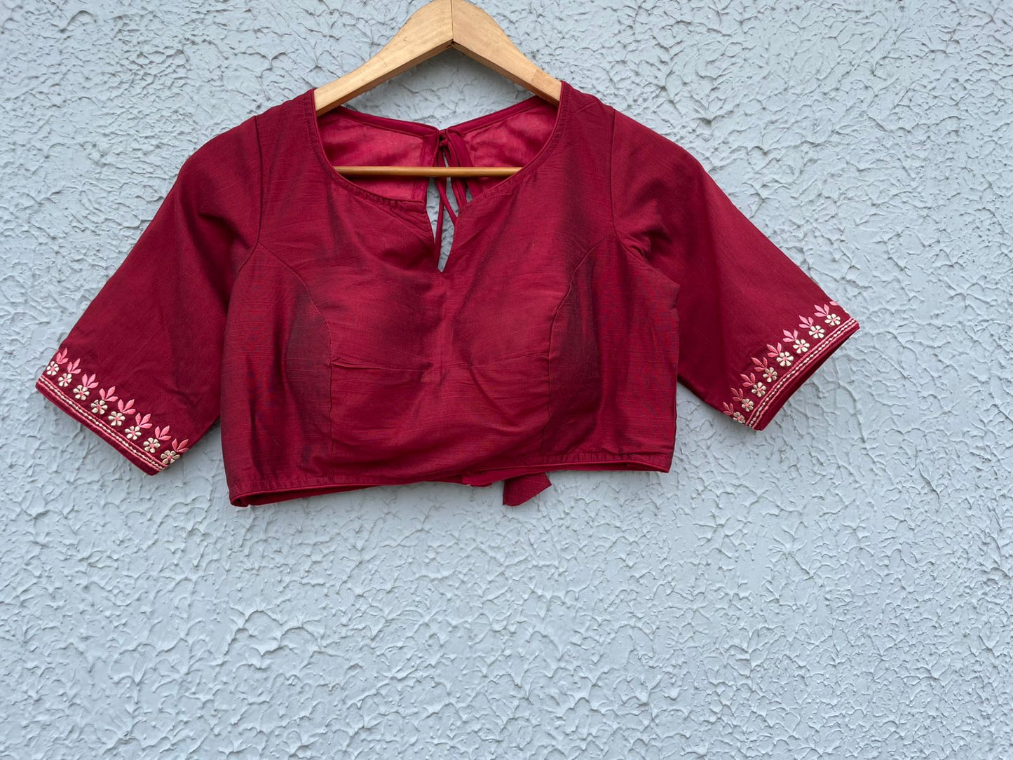 Cotton embroidered designer blouses