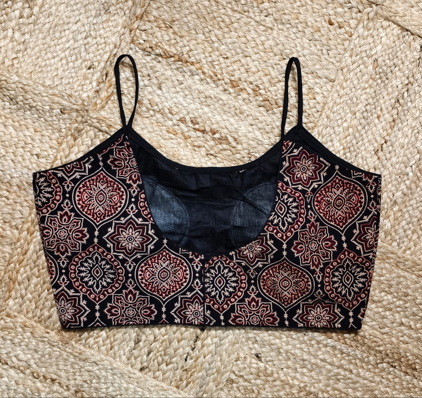 AJRAKH SHOLDER STRAPS/ NUDDLUS - PREMIUM READY MADE BLOUSE
