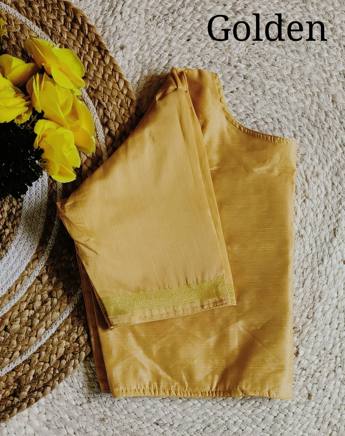 Ghicha silk boat neck ready made blouses