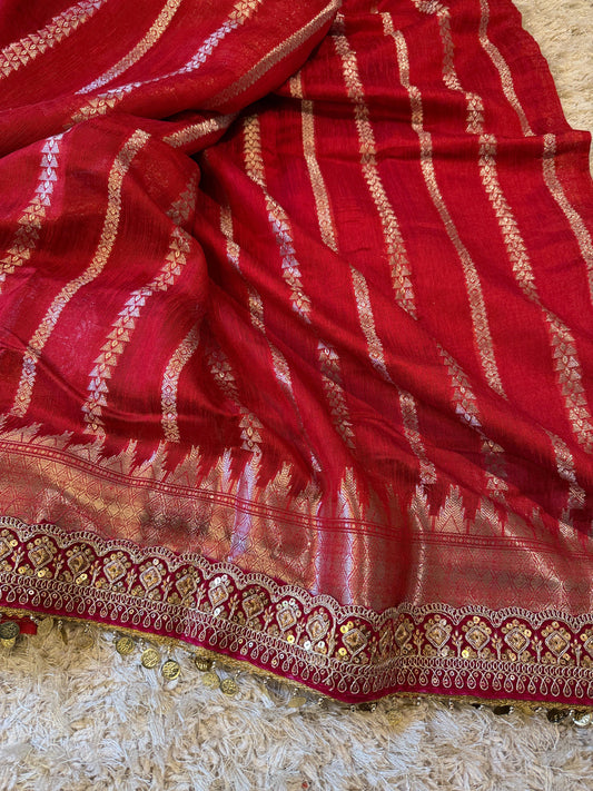 Banarasi Katan Georgette Soft Silk Saree