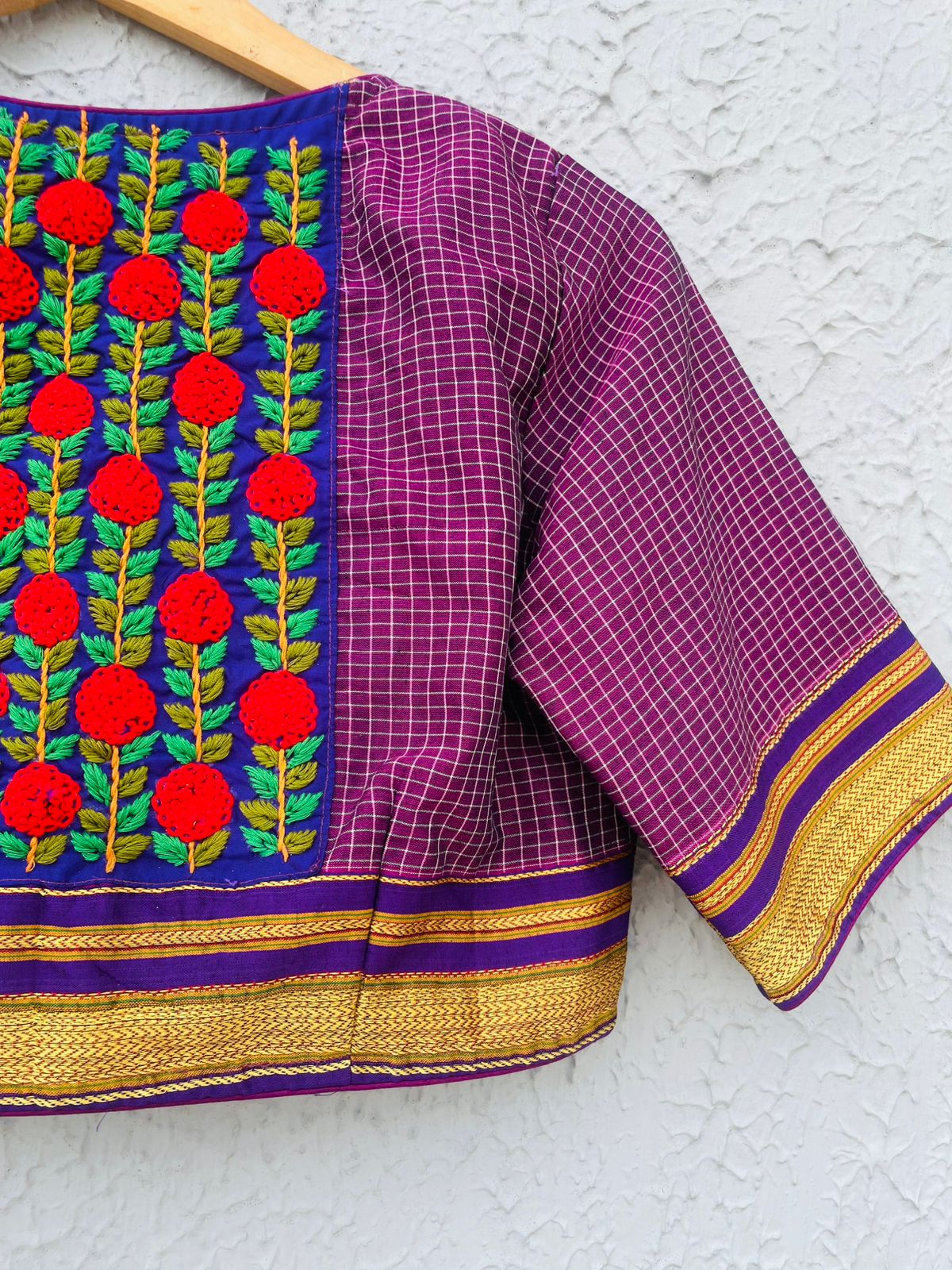 Embroidery handwork designer blouse