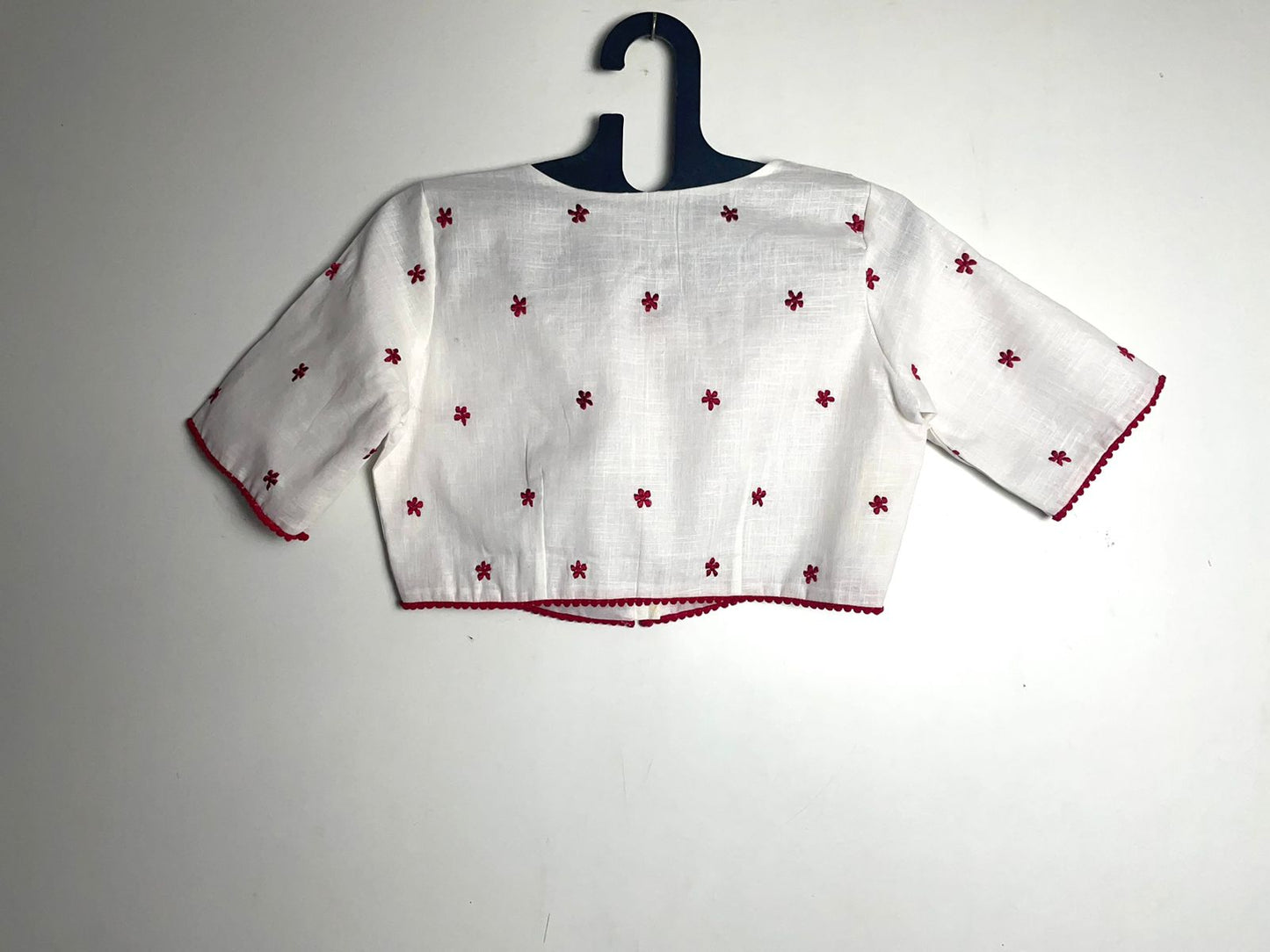 Cotton Embroidery Collar Neck - Premium Designer Blouse