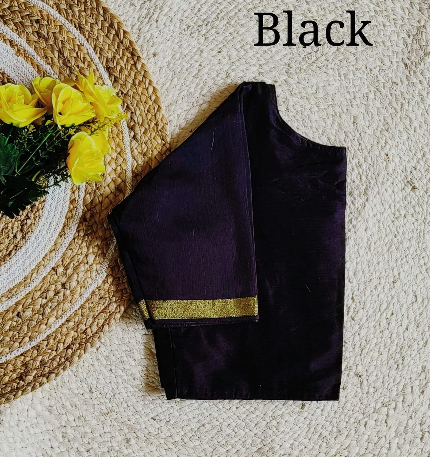 Ghicha silk boat neck ready made blouses