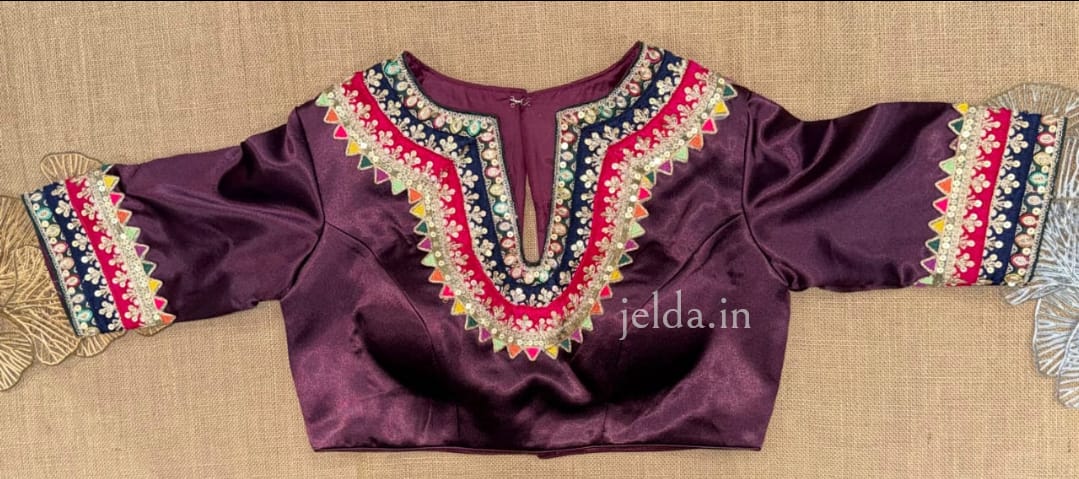 Festive Embroidered Modal Silk Blouse
