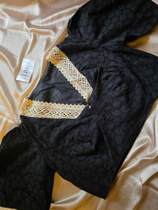 Hakoba cotton with lace work Designer Blouse