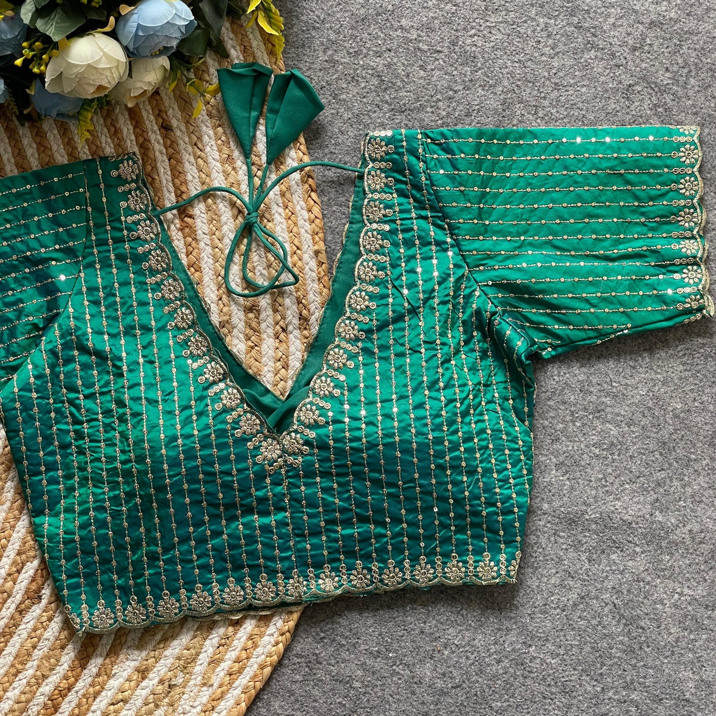 Banarasi silk ready made blouse