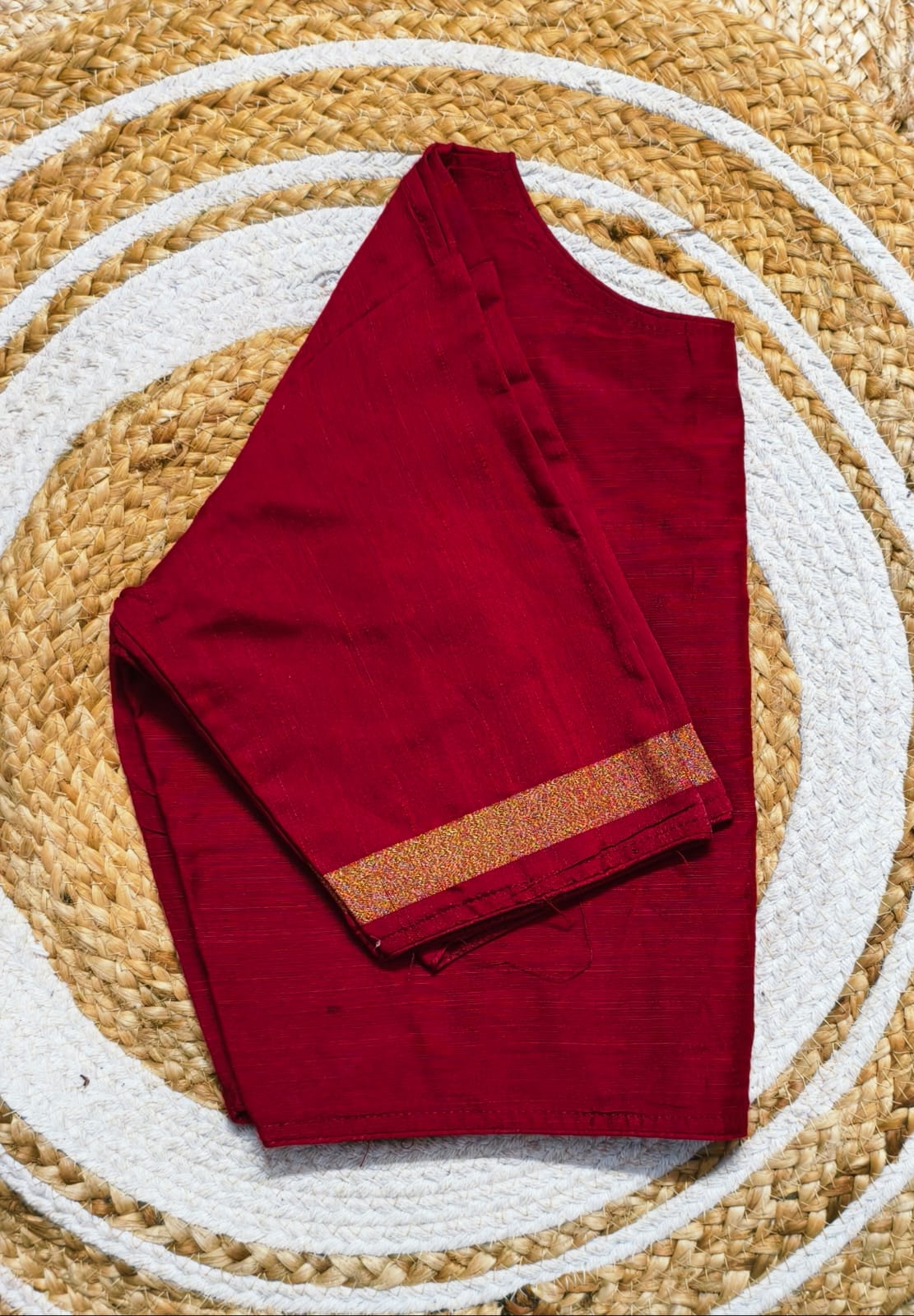 Ghicha silk boat neck ready made blouses