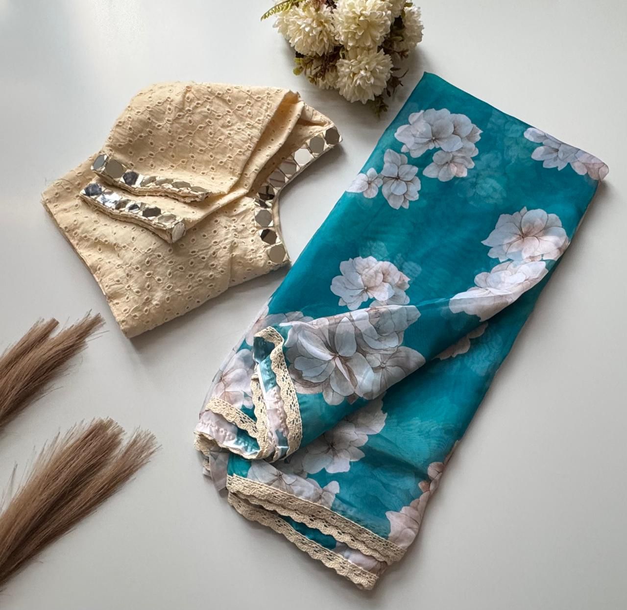 Beautiful Soft tebby silk digital printed sarees