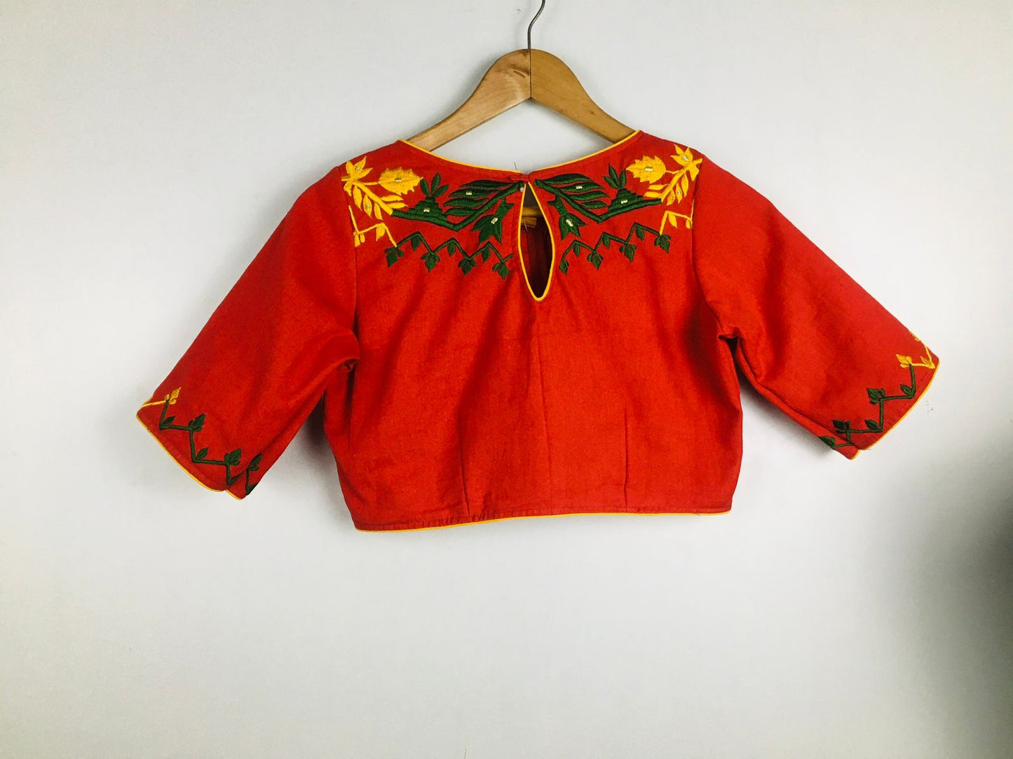 Cotton embroidered designer blouses