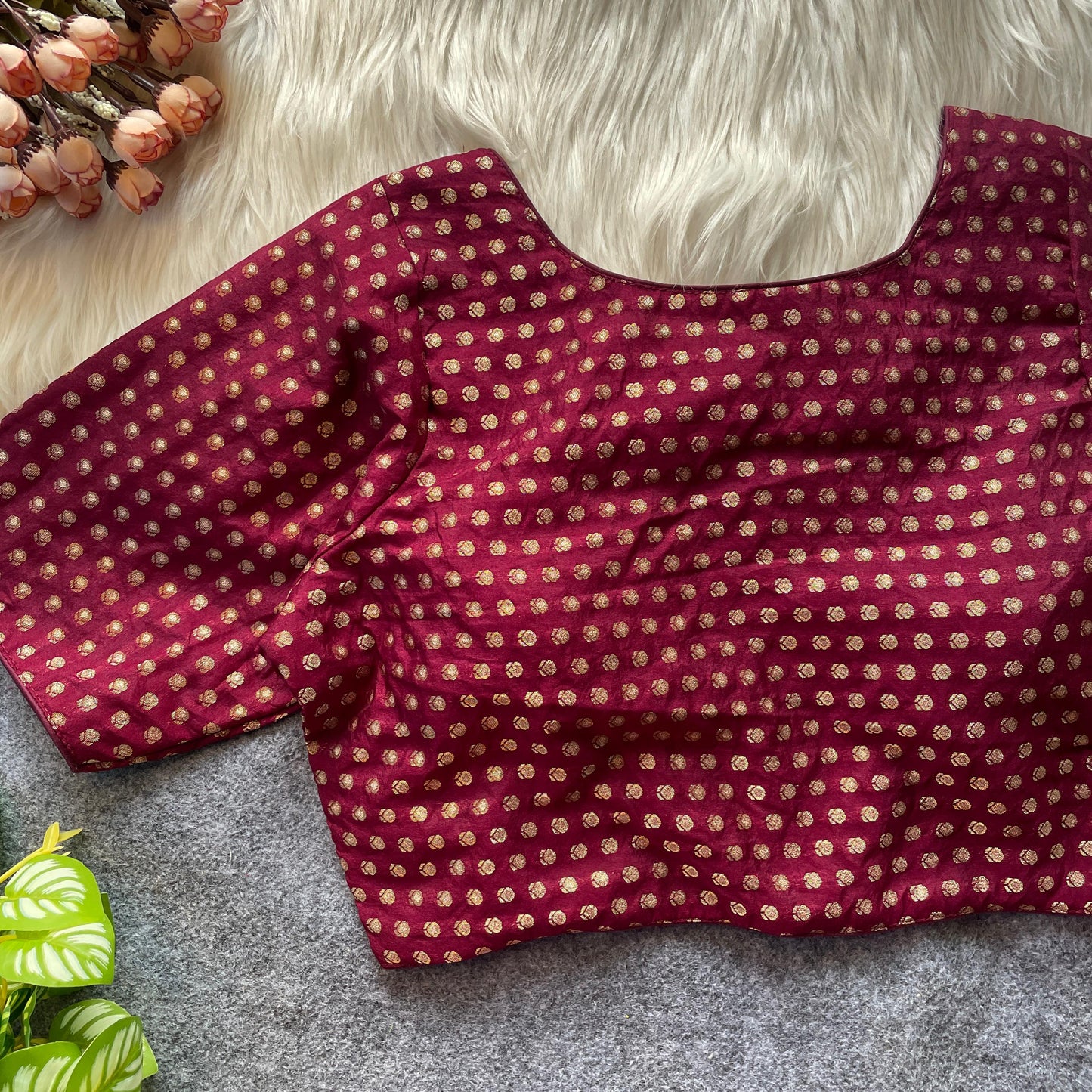 Heavy Jecard buti fancy ready made blouse