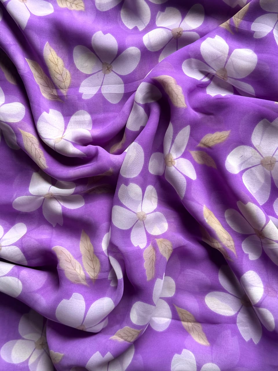 Soft georgett saree with floral prints in all over saree