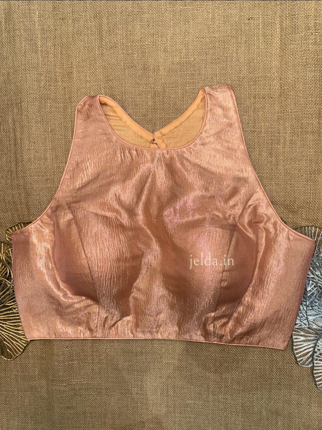 Premium Plain Sleeveless High Neck Blouses – Silk Fabric