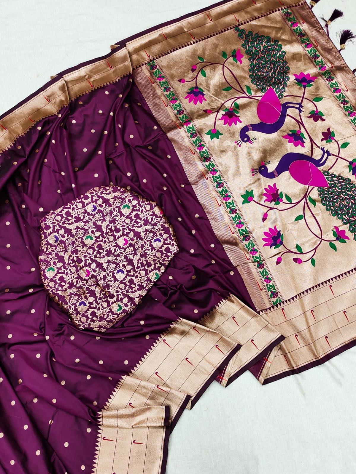 Soft Paithani silk saree