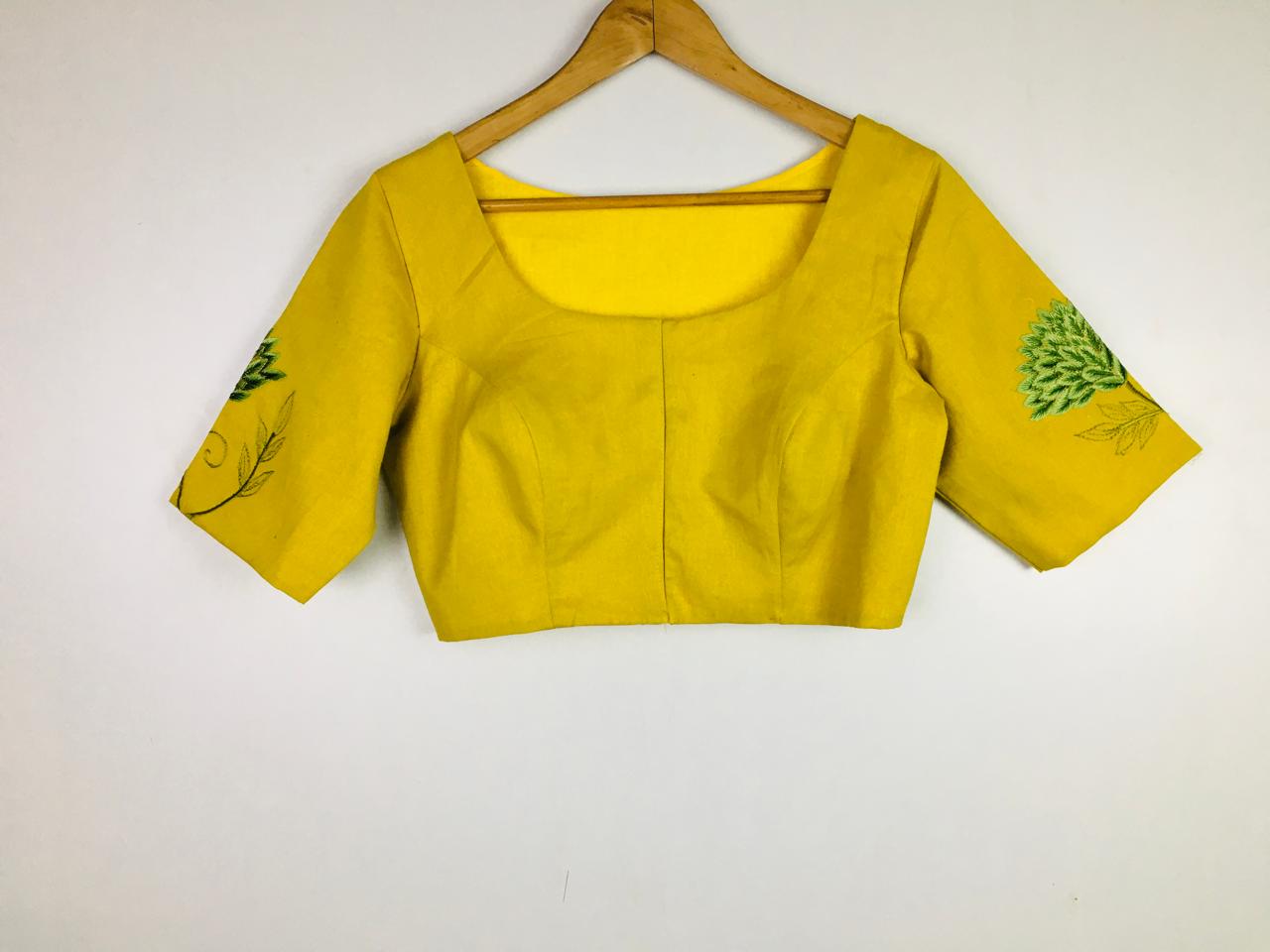 Cotton embroidered designer blouses