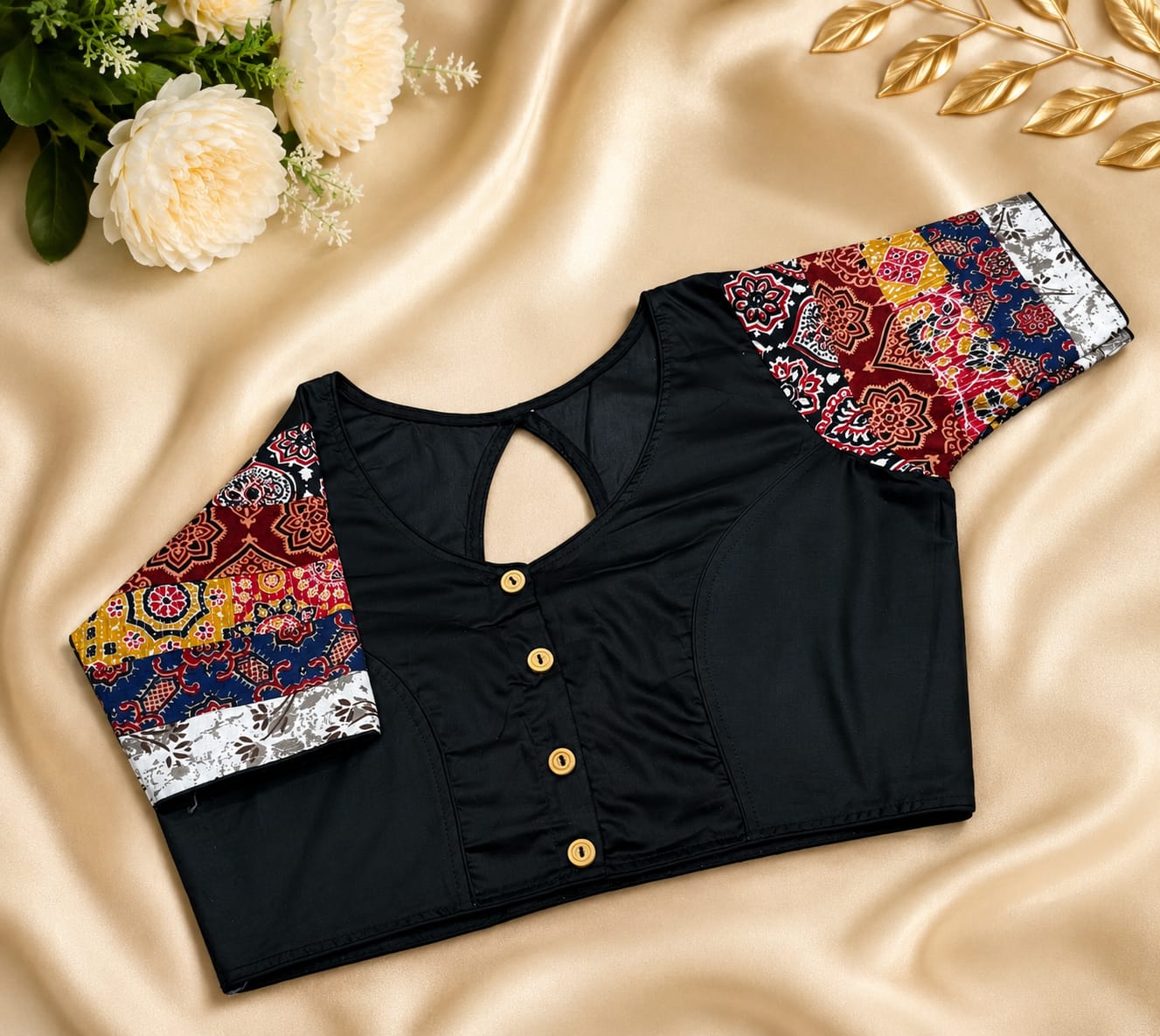 Boutique style patch ready made blouse