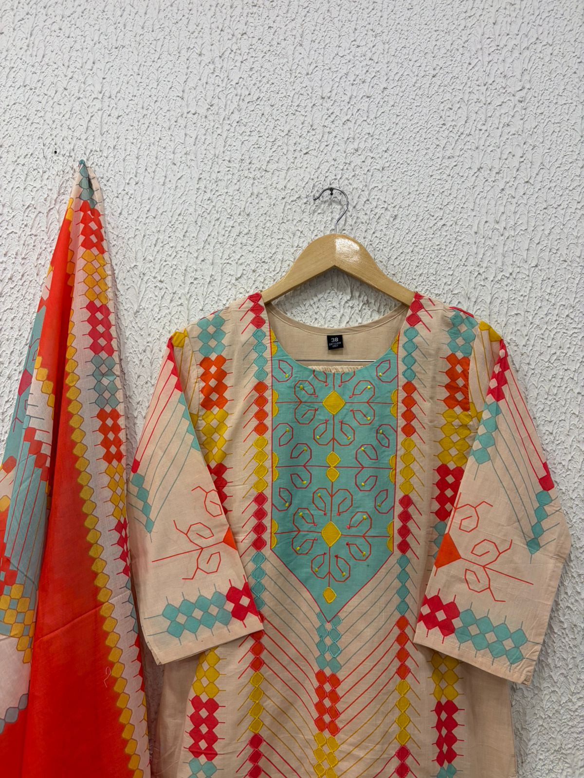 Cotton embroidery work salwar suit