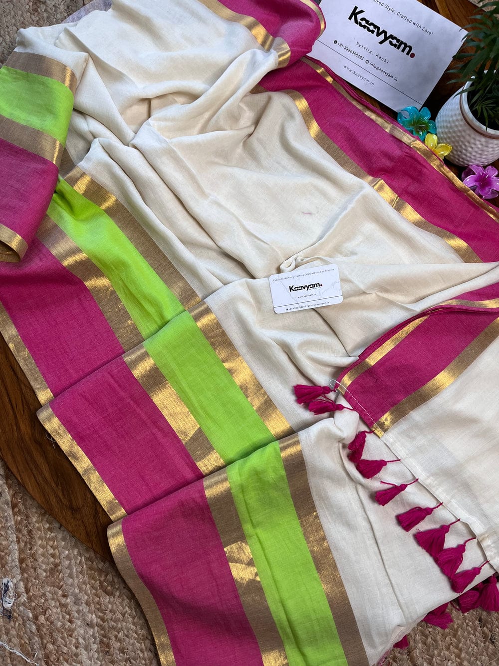 Pure Mul Mul cotton by catton saree
