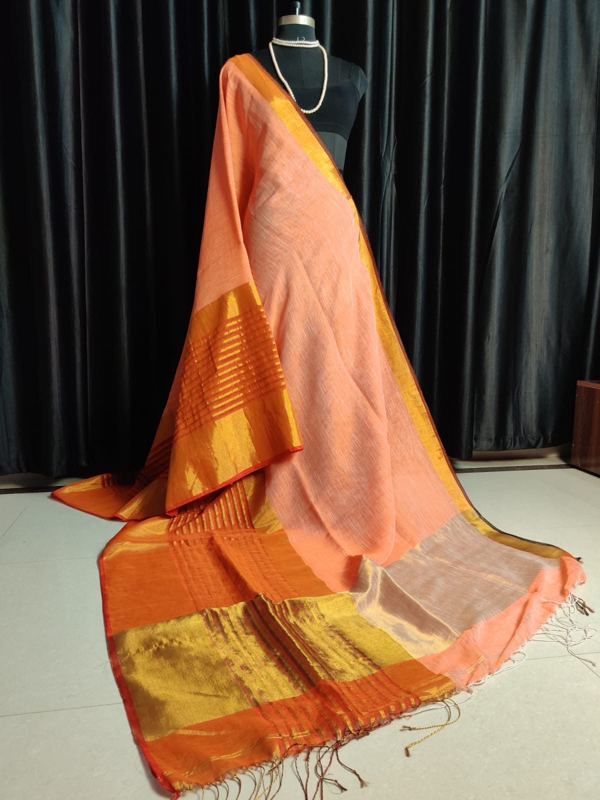 Pure linen by linen saree
