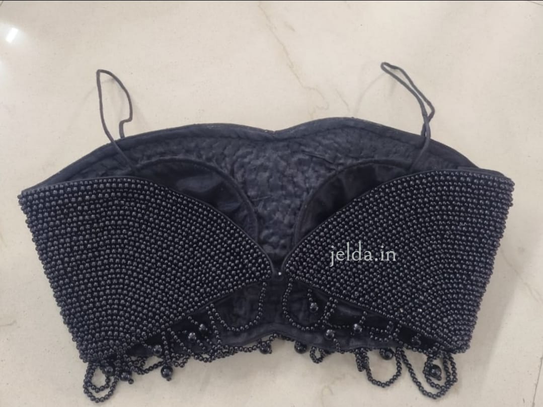 Exclusive pearl work noodles strap - custom made blouses