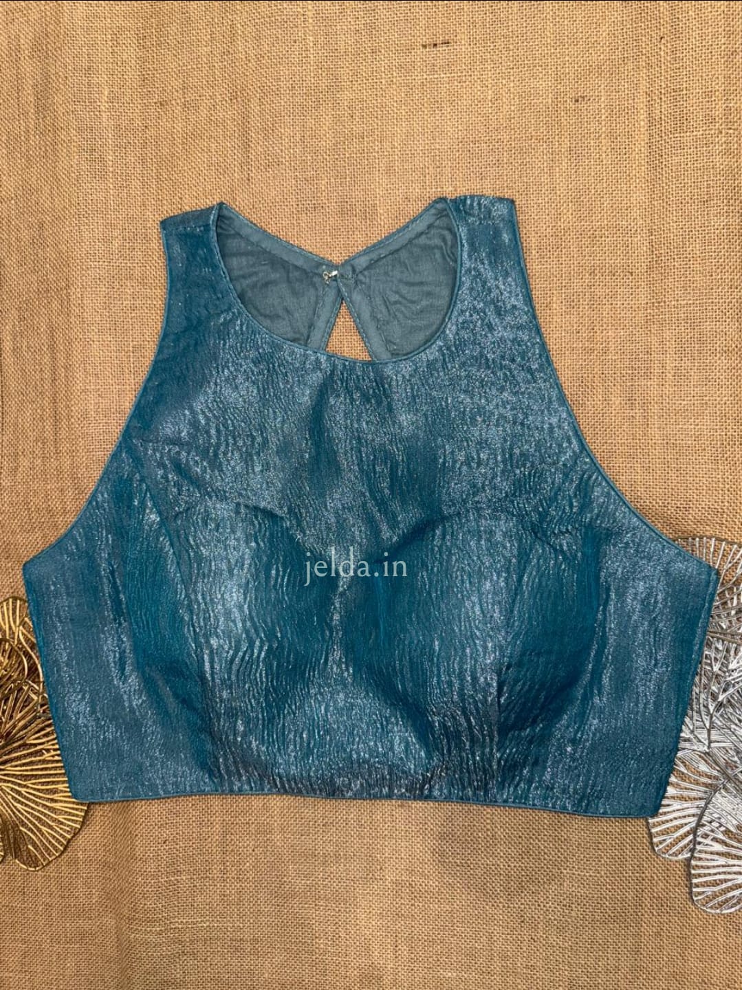 Premium Plain Sleeveless High Neck Blouses – Silk Fabric