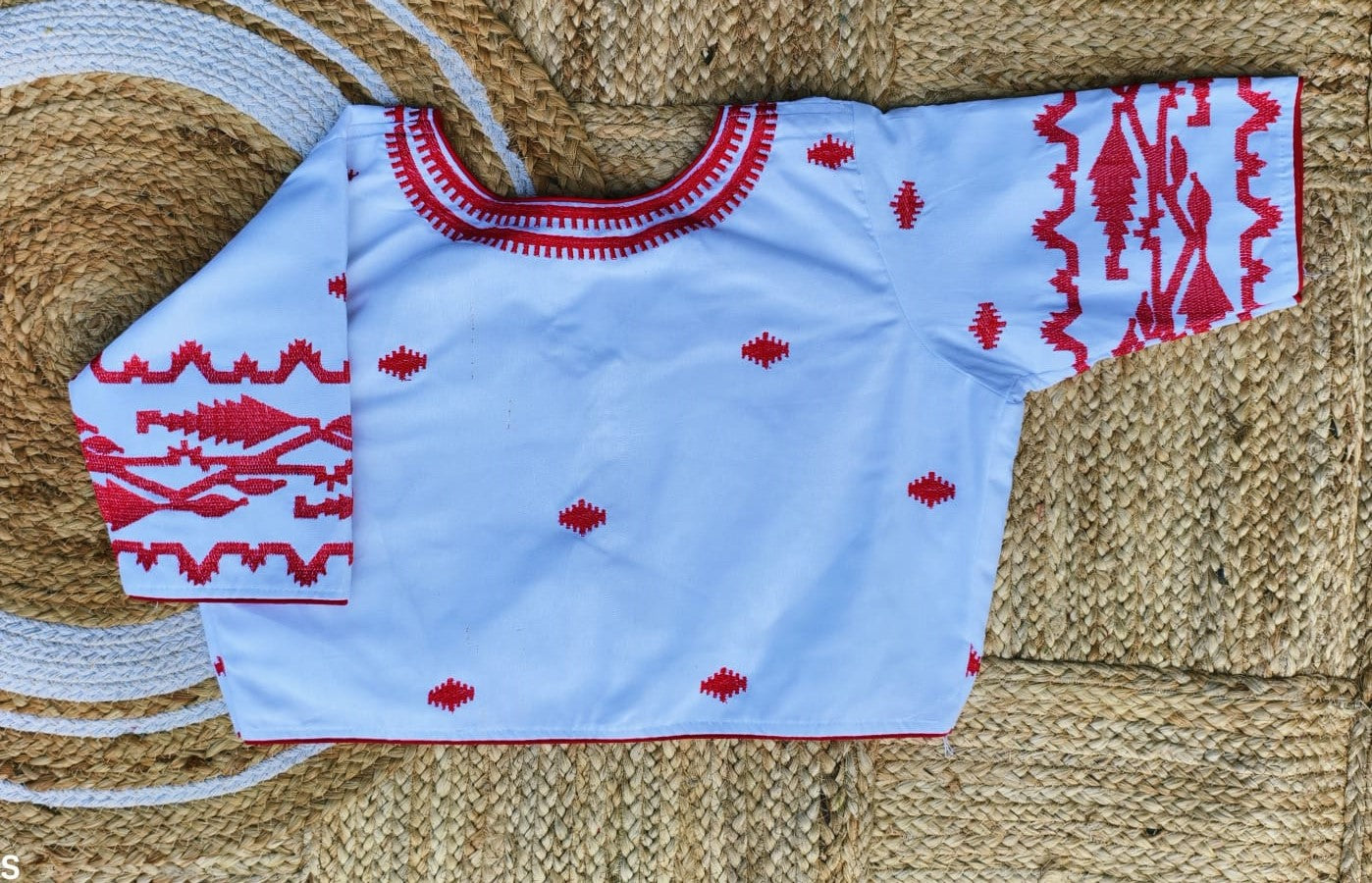 Jamdani Cotton Malai Silk - Premium Readymade Blouse