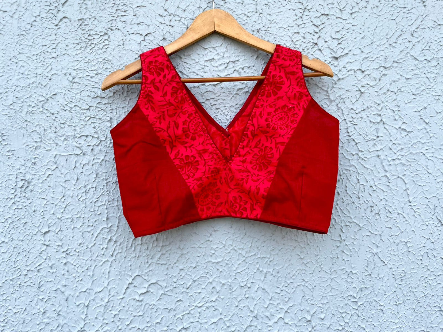 Cotton V Neck Sleeveless - Premium Designer Blouse