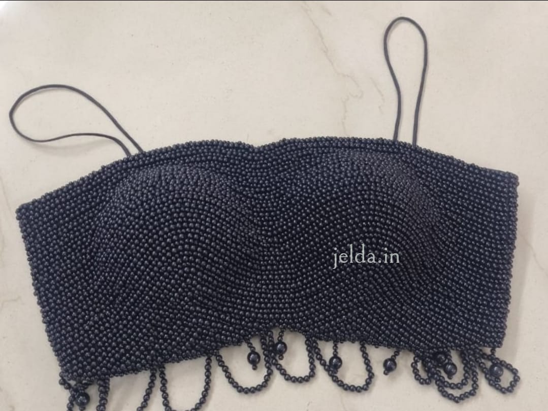 Exclusive pearl work noodles strap - custom made blouses