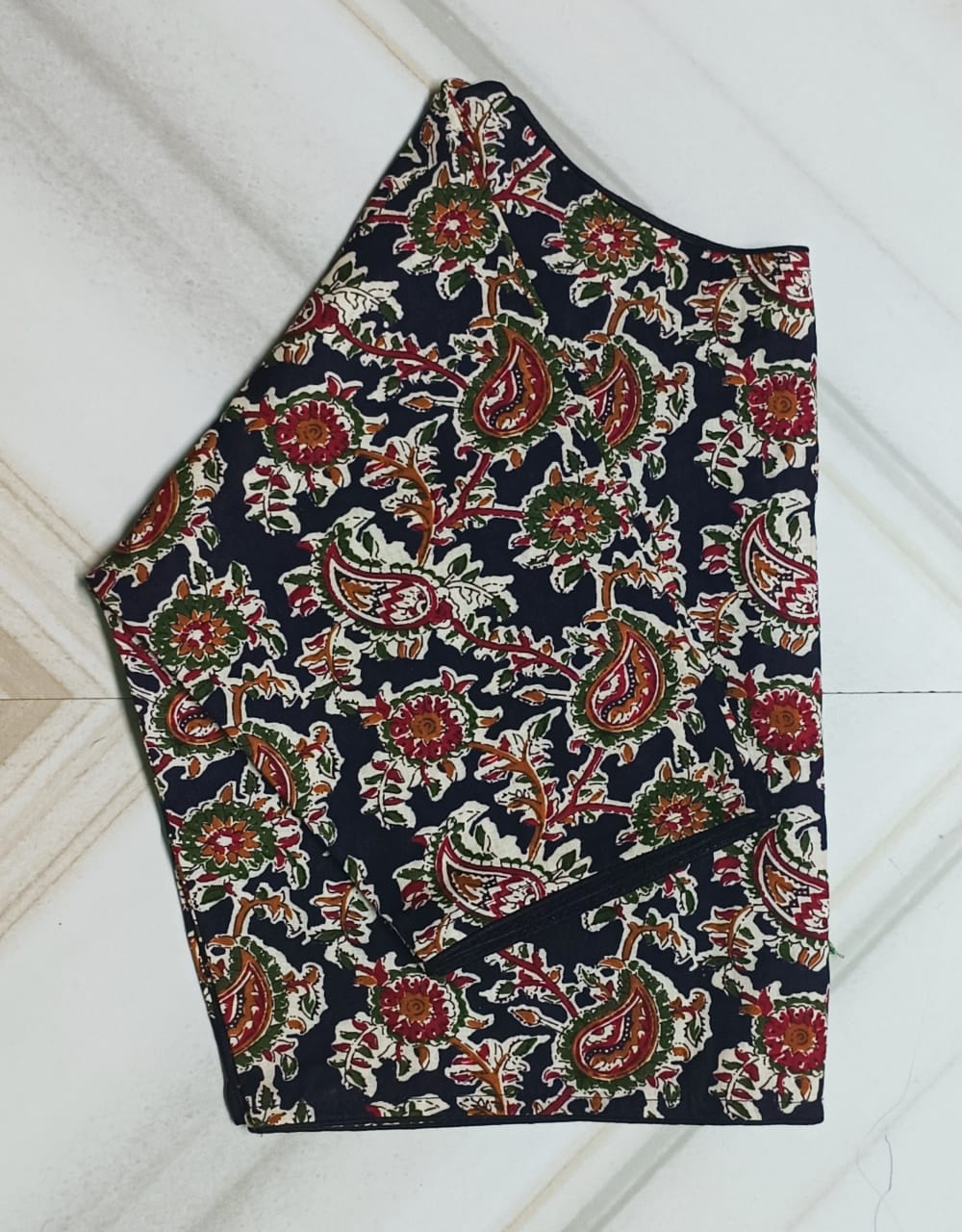 Kalamkari boatneck ready made blouse